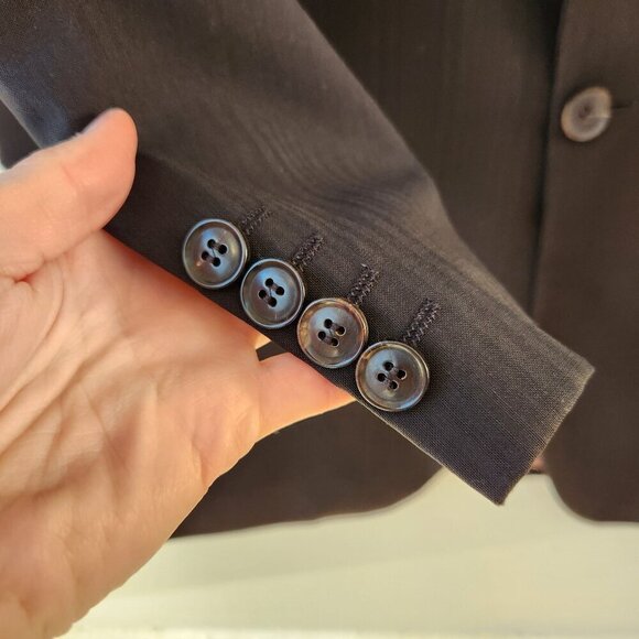 Hugo Boss Black Wool Blazer Jacket Suit Jacket Two Button Closure Men's 38R - Picture 5 of 11